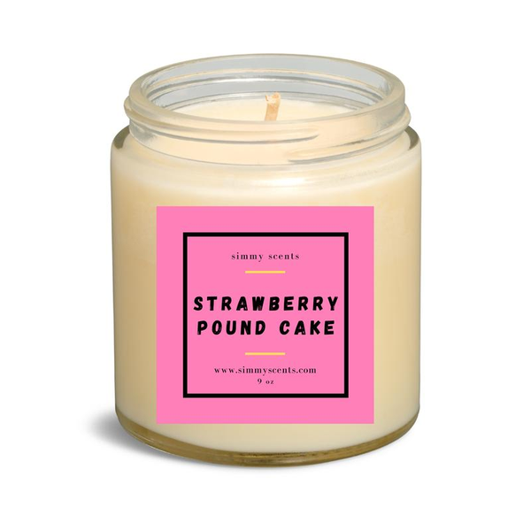 Simmy Scents Scented Single Wick Soy Candles | Eco-Friendly Natural Soy Wax | up to 25 Hours Burn Time | Strawberry & Other Fragrances | Traditional Room Aroma Decor | Perfume Ornaments