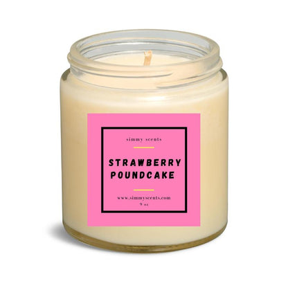 Simmy Scents Scented Single Wick Soy Candles | Eco-Friendly Natural Soy Wax | up to 25 Hours Burn Time | Strawberry & Other Fragrances | Traditional Room Aroma Decor | Perfume Ornaments