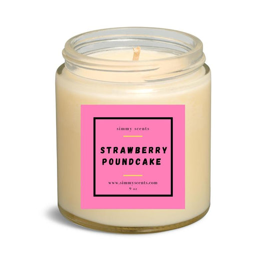 Simmy Scents Scented Single Wick Soy Candles | Eco-Friendly Natural Soy Wax | up to 25 Hours Burn Time | Strawberry & Other Fragrances | Traditional Room Aroma Decor | Perfume Ornaments
