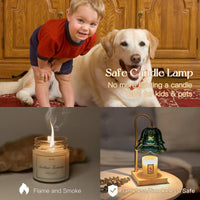 Flower Candle Warmer Lamp with Timer : with 2 Bulbs, Table Lamp Height Adjustable, Home Bedroom Decor, House Warming Gift, Birthday Gift, Gift for Women, Mother'S Day Gifts Decoration Items Ornaments, Halloween Gifts, Christmas Gifts