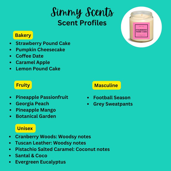 Simmy Scents Scented Single Wick Soy Candles | Eco-Friendly Natural Soy Wax | up to 25 Hours Burn Time | Strawberry & Other Fragrances | Traditional Room Aroma Decor | Perfume Ornaments